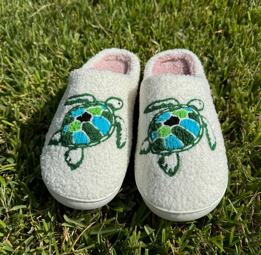 FRANKLINS HANDMADE STITCHED TURTLE SLIPPERS